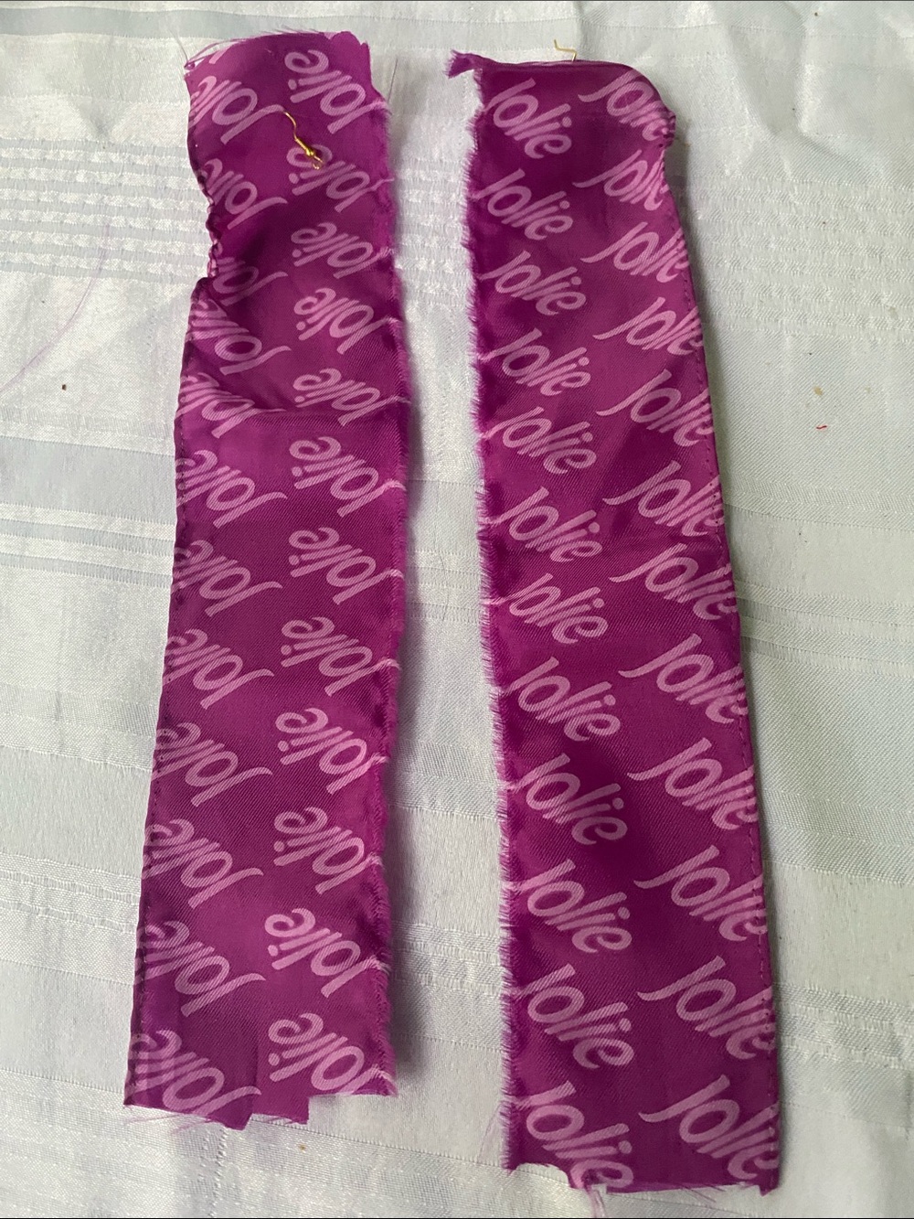 Jolie Magenta Logo Satin Scarf Strips